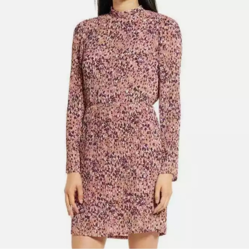 Chelsea28 Pleated high neck dress